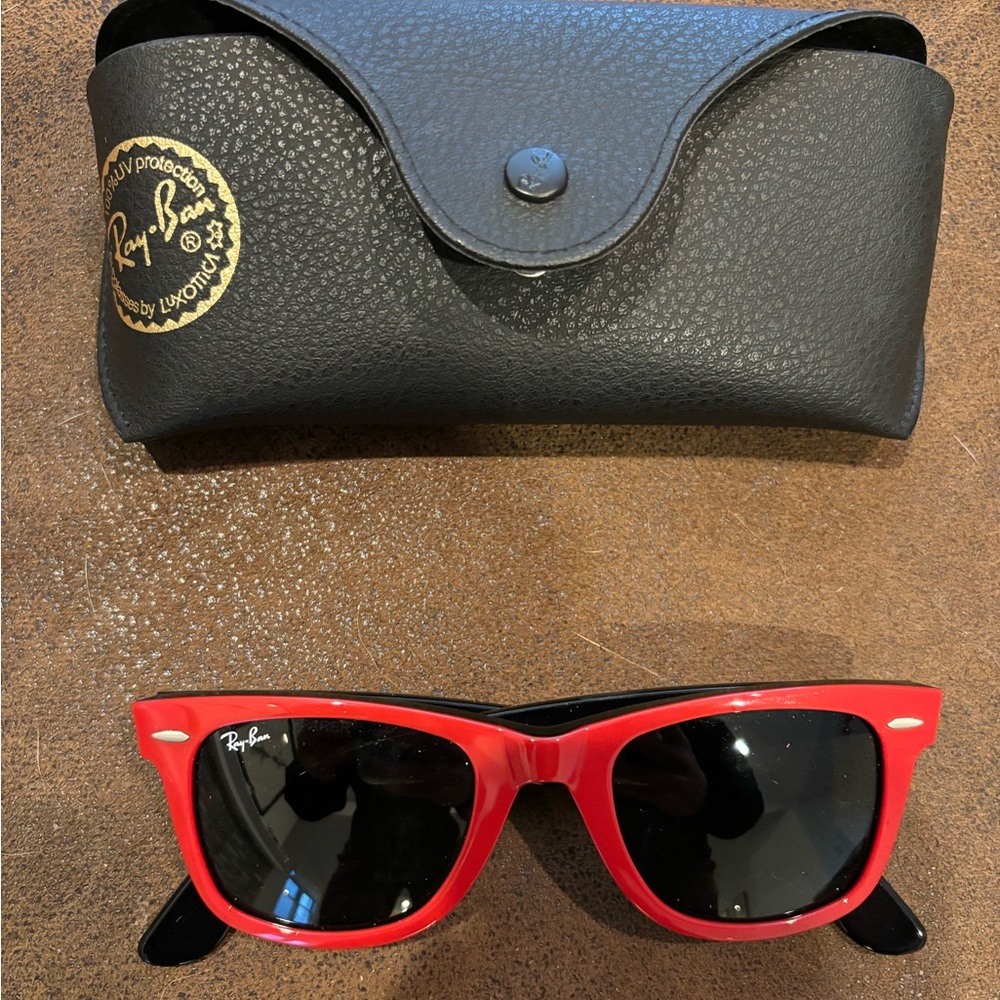 Ray-Ban Wayfarer. Red. Great condition. Wore only a few times.